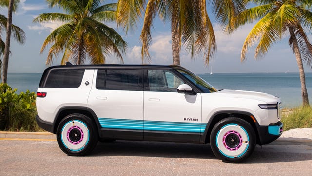 Rivian Unveils Miami-Inspired R1S with Striking Teal and Pink Accents